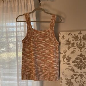 Ann Taylor Factory Knit Tank Top - Pink and Cream
